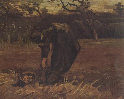Vincent Van Gogh Peasant Woman Digging Up Potatoes (nn04) Spain oil painting art